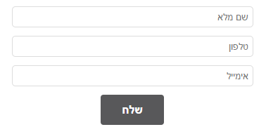 שדות ברירת המחדל בטופס