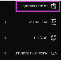 פריטים שנמחקו